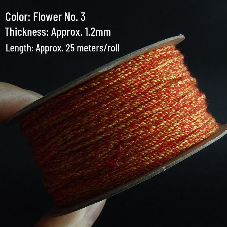 Multi-Color Hand-Twisted Cotton Rope for Beading and DIY Projects