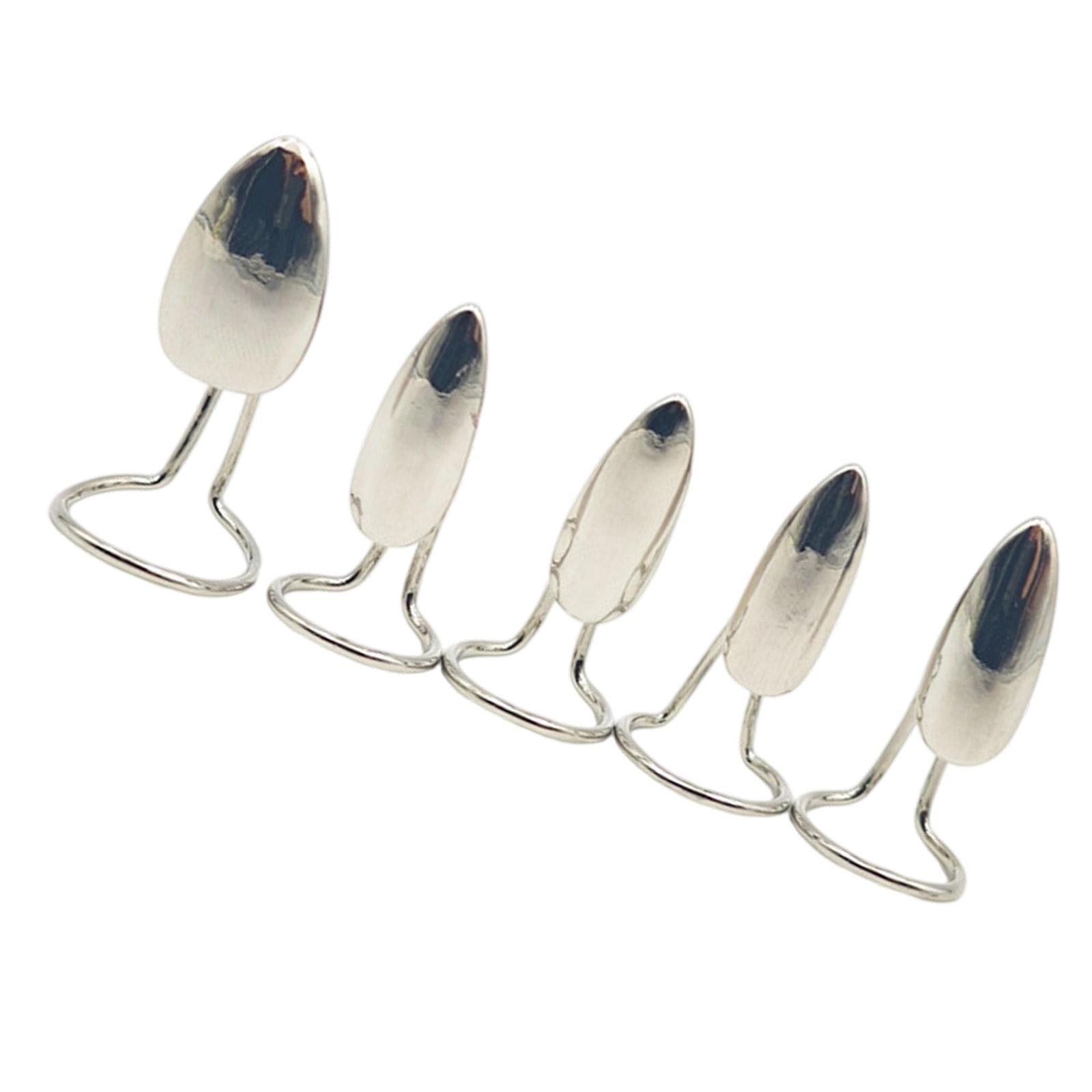 

Набор из 5 модных металлических колец для ногтей из гипоаллергенного сплава, украшения для пальцев для модных заявлений и смелых повседневных образов