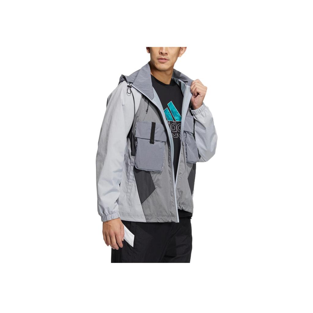 New Adidas Jacket Men's Light Silver HR4444