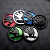 AHUQ1 Car Sticker 2025 New 80/90/100mm Car Front Rear Emblem Decoration Sticker Accessories For Skoda Yeti Octavia 2 3 a5 Fabia Kodiaq