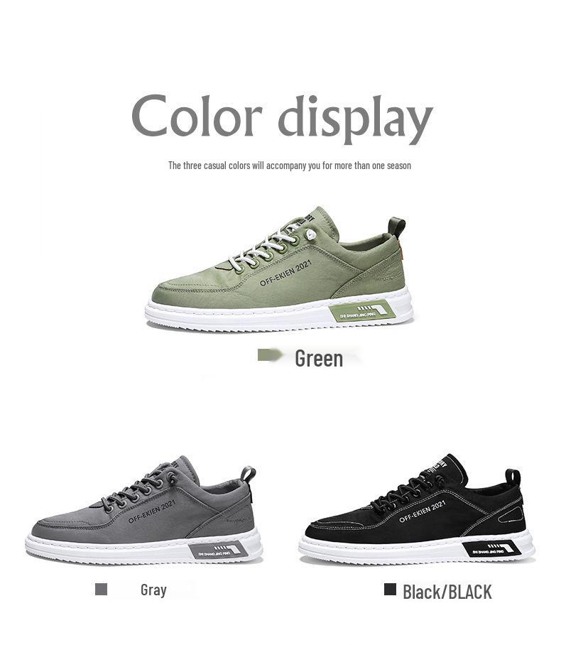 Men's 2026 Trendy Korean Canvas Shoes - Versatile, Breathable, Soft Sole Sports Sneakers