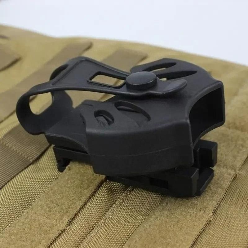 Tactical Handcuffs Holster Police Shackle Set 360 Degree Rotation Waist Belt Clip Quick-draw Handcuff Set Waist Hanging Bag
