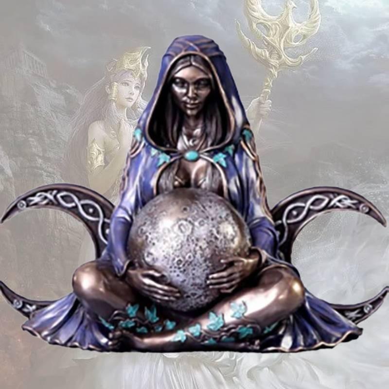 Synthetic Resin Earth Mother Art Statue Home Decoration Gift For Couples And Friends