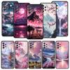 Pink Sunset Mountain Phone Case for Samsung Galaxy A55 A35 A17 A07 A15 A13 A25 A51 A71 A72 A73 A32 A52 A52S A41 Soft TPU Shell
