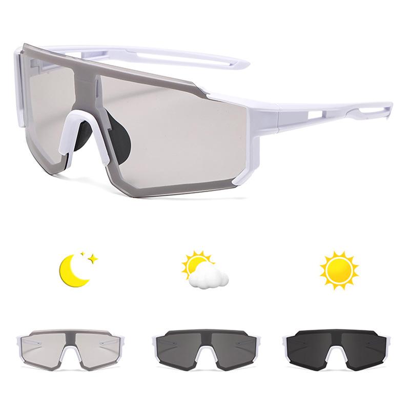 Cross Border New Sports Sunglasses Men Women Cycling Color Changing Glasses