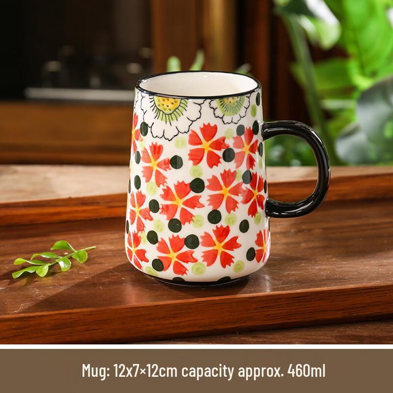 Polnischer Retro Handbemalter Keramikbecher