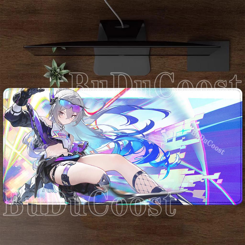Mousepad HSR Silver Wolf LV.999 Honkai Star Rail PC Gaming Keyboard Mouse Pad Anime Girl Kawaii Office XXL HD Printing Desk Mat
