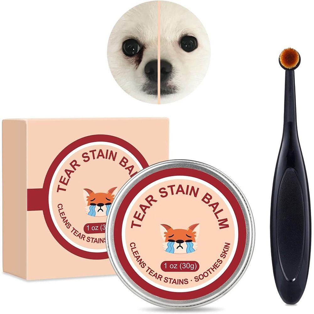 Safe Gentle Eye Care with Professional Brush Tear Stain Cream  for Dogs & Cats
