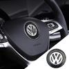 FD06-Valve Stems Caps New Carbon Fiber Car Steering Wheel Sticker Decorative Stickers For VW Golf 6 7 Polo CC Tiguan Passa