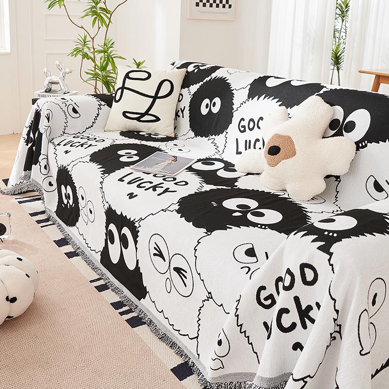 

Полотенце для дивана Четыре сезона Универсальный Чехол-накидка на подушку для дивана Полотенце Шенилл Чехол на диван Покрывало Ткань Все включено Нескользящий Чехол для дивана Защита от царапин 180*150cm