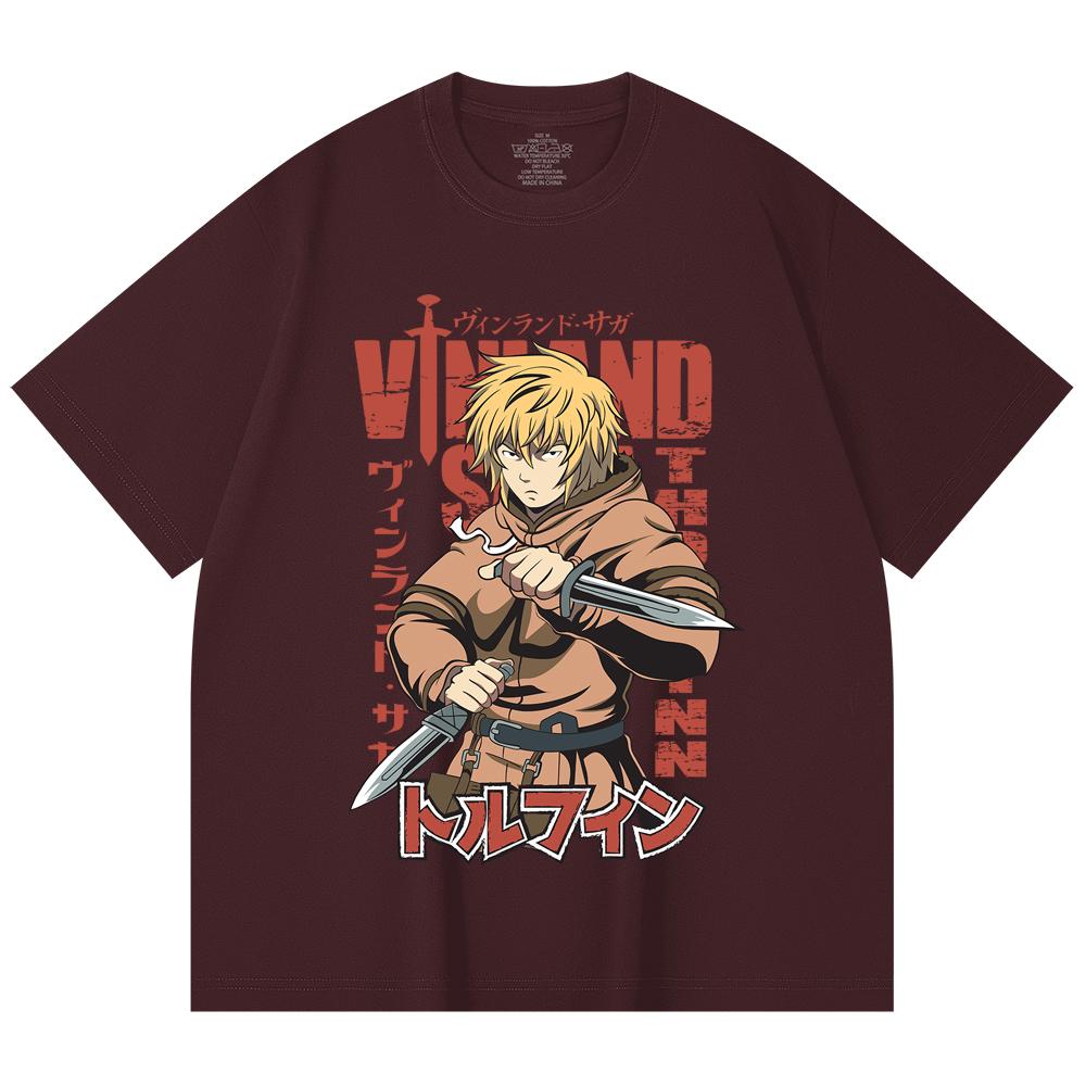 

230 Gsm 100% Cotton Vinland Saga V1 Thorfinn Print Unisex Heavy Cotton T Shirt 2XL