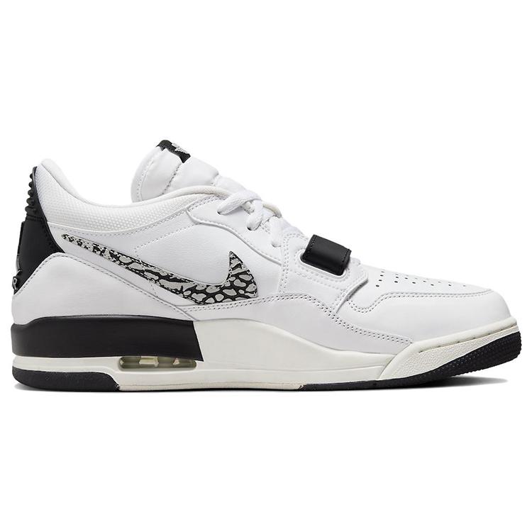 Jordan Legacy 312 Cushioning Slip Resistant Abrasion Resistant Mid top Vintage Basketball Shoes Men's Black White CD7069-110(Team56-hello)