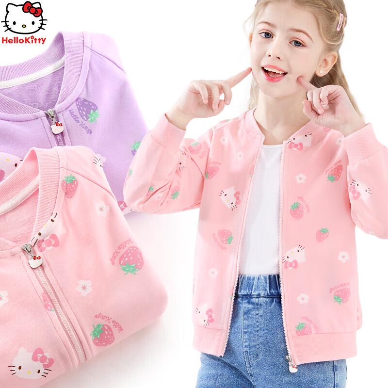 Hello Kitty Девочкин бейсбольный бомбер на молнии 160