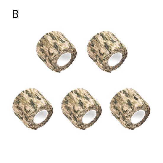 5 stk Kamuflasjebånd Vannbestandig Kompakt størrelse Bærbar Mye brukt Sterke selvklebende bånd Jakt campingutstyr
