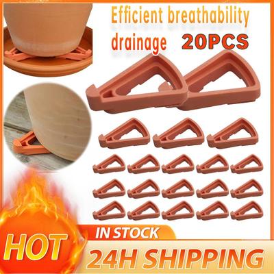 20 Piezas Pies para Macetas Soportes Triangulares para Macetas Soportes para Macetas de Flores Elevadores Invisibles para Macetas de Exterior Interior Hogar