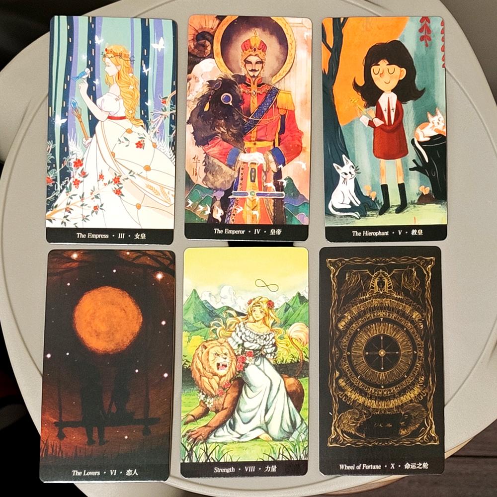 Arcana 78 Tarot Deck 78 Pcs Tarot Cards 10.3*6cm Based on Rider Waite System Feature The Artworks of 78 Talented Artists