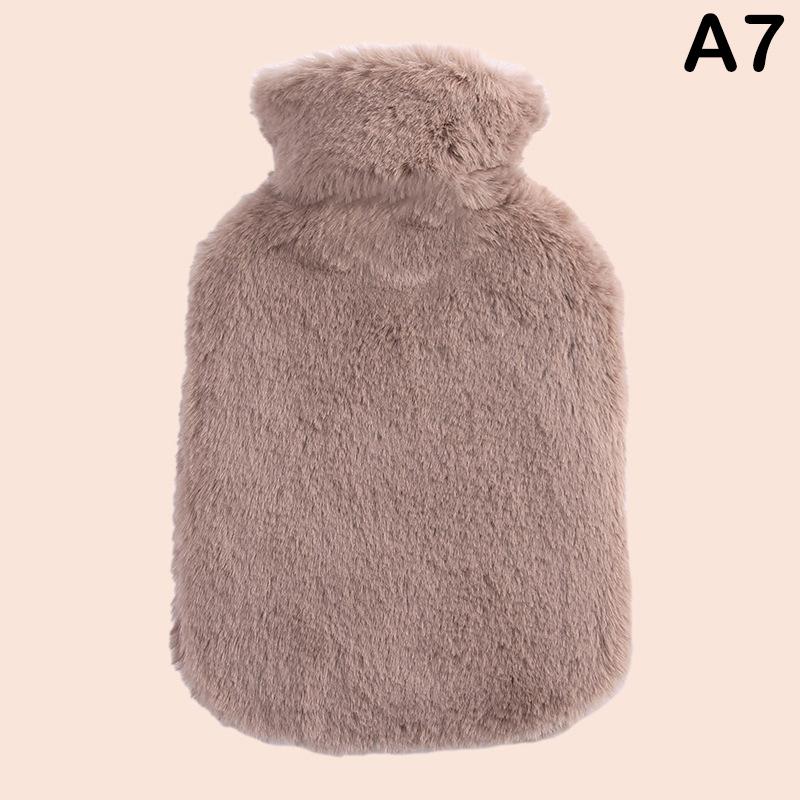 2L Water Bag Protective Case Winter Removable Plush Cover Cold-Proof Warm Faux Fur Fleece Cover Heat Preservation Covers