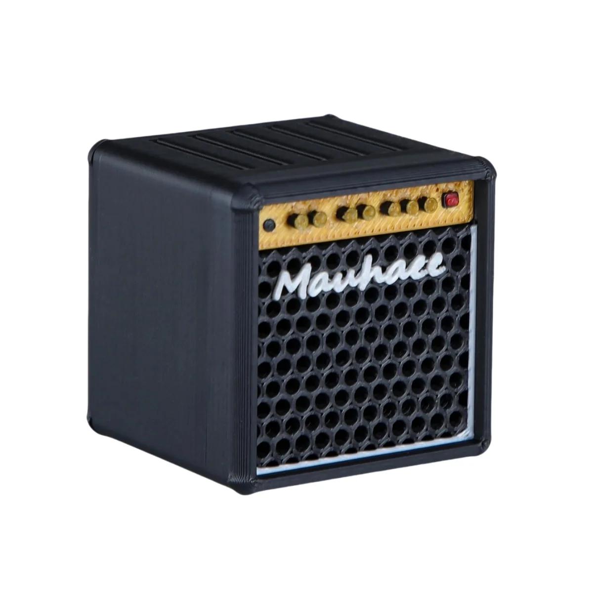 

Miwayer Держатель для медиаторов/Напечатанный на 3D принтере Портативный держатель для медиаторов большой вместимости в форме усилителя/с 5 слотами/для гитарных аксессуаров чёрный