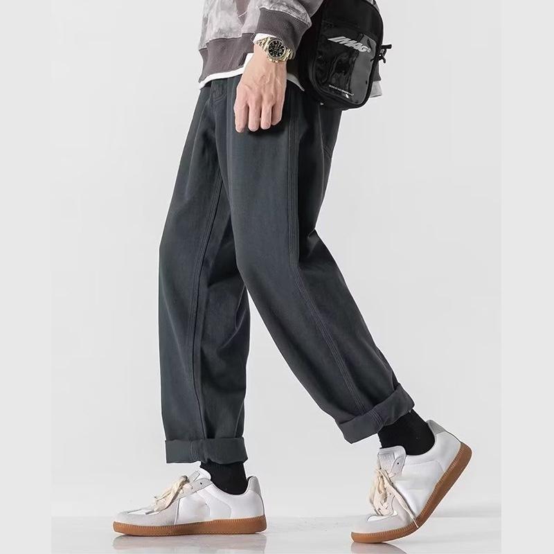 

Свободные зауженные брюки-карго для мужчин из хлопчатобумажной ткани для походов и работы плотника 3XL темно серый