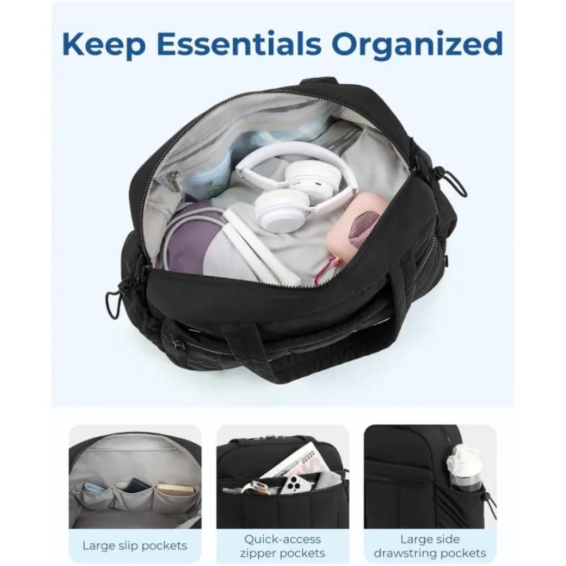 Women's Travel Duffel Bags Large-capacity Gym Bag with Wet Pocket Carry on Waterproof Weekender Handbag Toiletry Bags