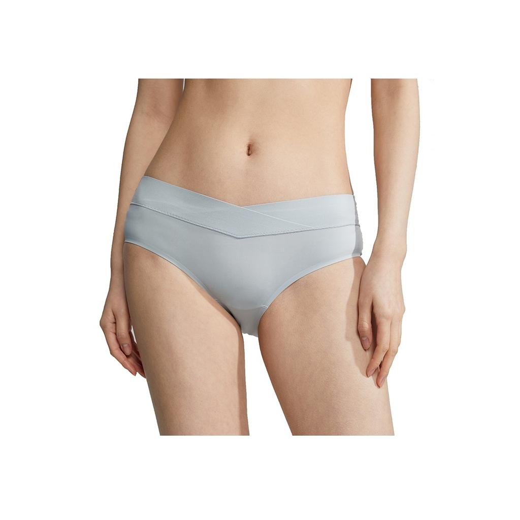 Calvin Klein Comfortable Seamless High Elasticity Modal Anti-Clip Half Coverage Triangle Underwear Women underwear Light-Blue QF6357AD-8HO