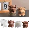1Pc Highland Yak Candle Silicone Mold, Scottish Cow Animal Gypsum Statue Ornament Resin Epoxy Abrasives