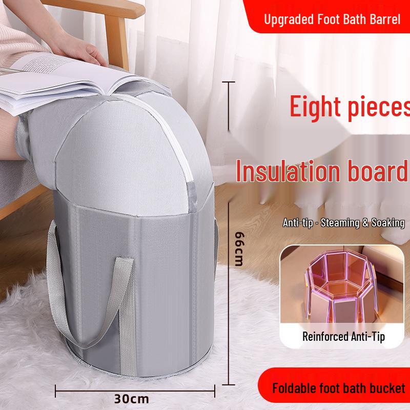 Tragbare faltbare Fußbadewanne mit Wärmespeicherung für den Heimgebrauch - Frauen-Gesundheitsvorsorge und Waden-Dampfbad.