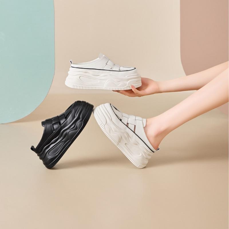 Baotou slippers women's new outer wear summer fashion high sense thick sole not tired feet with skirt sandals heightening shoes