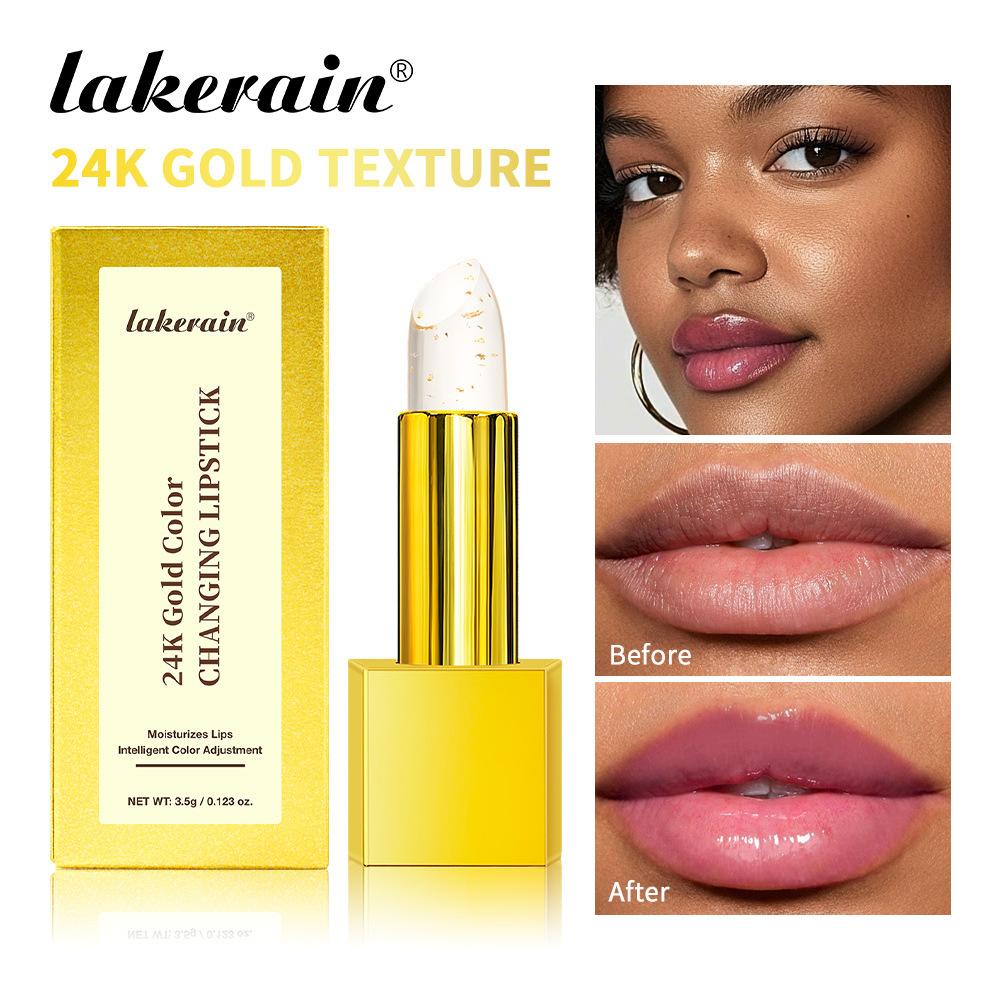 Hallowmas High-pigmented Gold Lipstick Shiny Metallic Matte Velvet Waterproof Long Lasting Sexy Gold Lip Gloss Women Lip Makeup