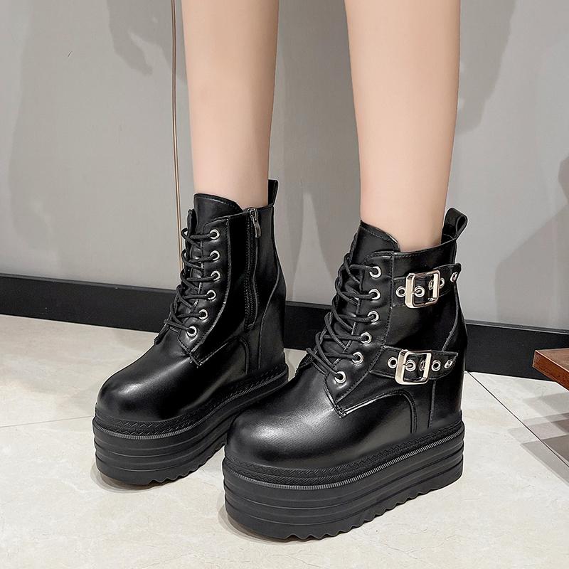 Fashion 12CM Gothic Style Platform Vampire Cosplay Women Mid-calf Boots Brand New 2025 Autumn Winter Fashion Cool Street Shoes Boots