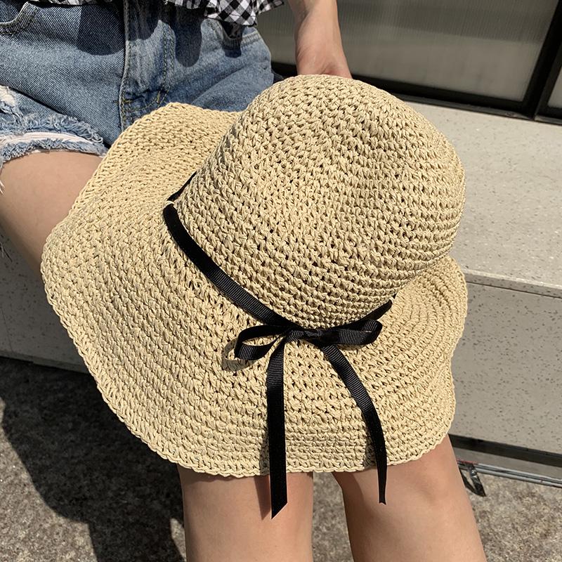 Grass hat woman small fresh beach sun 