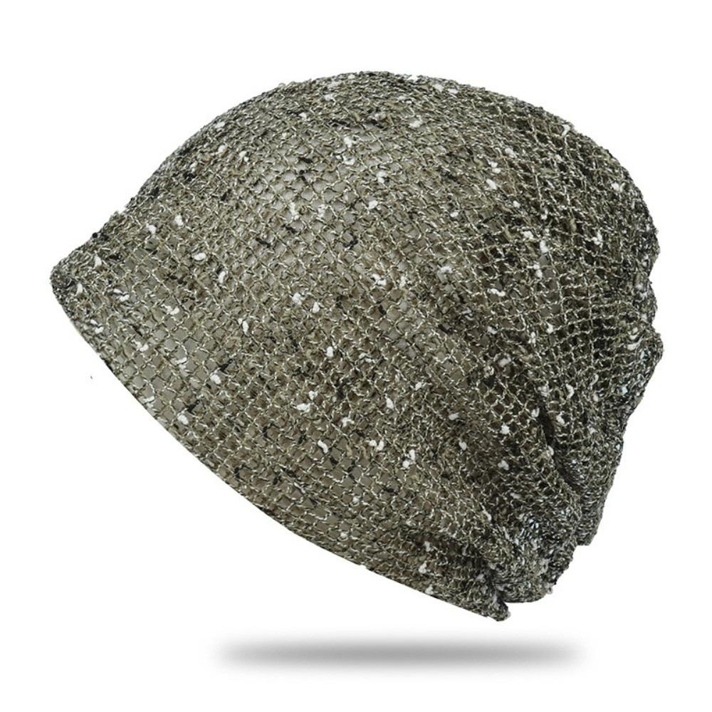 

Casual Bohemian Style Mesh Beanies Hat Handmade Thin Hollowed Out Beanie Cap Apparel Accessories Ethnic Style Knitted Hat Girls зелёный