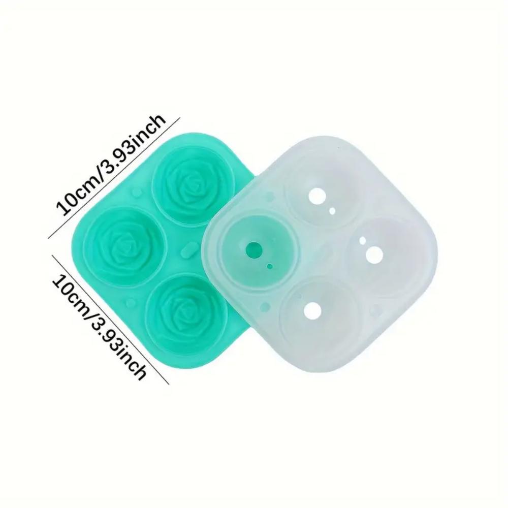 1 piece rose silicone ice cube tray mold - food-grade reusable ice cube tray, flower-shaped ice cubes, easy-to-remove design
