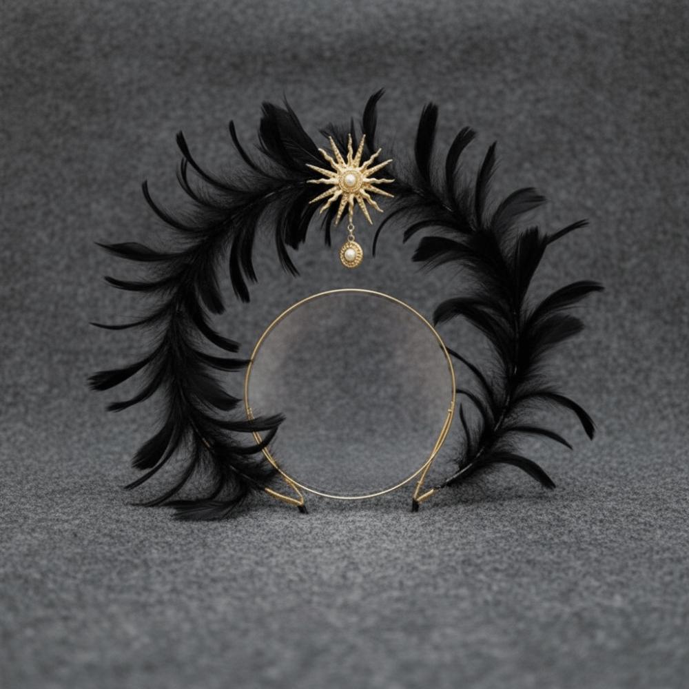 Double Layer Virgin Mary Queen Tiara Dress Up Props Wing Hair Hoop  Halloween Costume