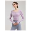 Yoga Clothes With Chest Pads, Tops, Women's High-end Fitness Clothes, Sports Cycling, Pilates Training, Beautiful Back, Long Sleeves