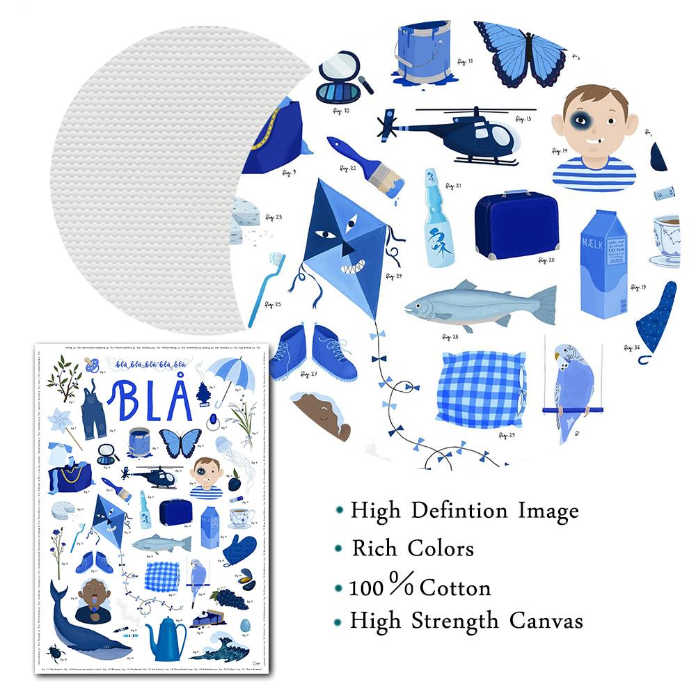 Color Classification Poster for Early Childhood Education Canvas Print Painting Picture Modern Kids Room Bedroom Home Decoration
