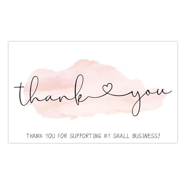 Pink Thank You Gift Card Tags for Packaging Decoration