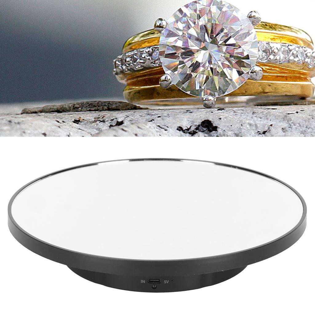 Rotating Display Stand 2 in 1 Automatic 360 Degree Electric Turntable with Remote Control for Photography Product Jewelry
