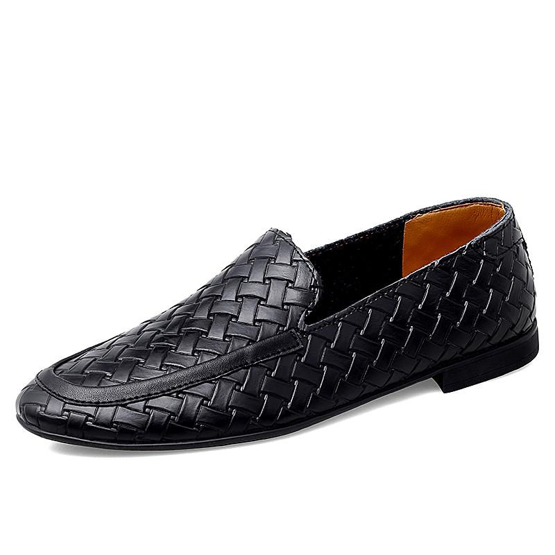 

Модная вечеринка Мужские лоферы слипоны Тренд Кожаная обувь Мужская обувь для платья Деловая мужская обувь Британский стиль Уличная Мягкая подошва Повседневная обувь для поездок на работу 44 чёрный