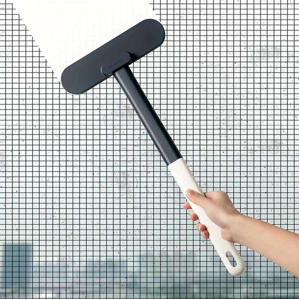 1 Multifunctional Long Handled Window Brush, Wet and Dry Dual-usecleaning Brush, Glass Brush, Sofa, Wall, Pet Hair, Carpet Cleaning