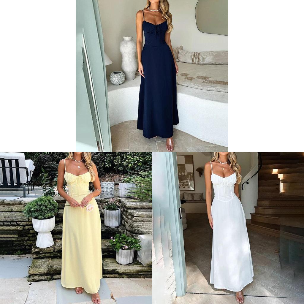 Elegant Spring Dress With Tie Belt For Womens Office Casual In Polyester Fabric