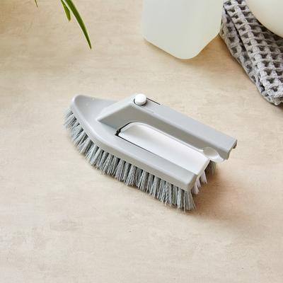 Nouvelle Brosse de Sol à Manche Bi-Directionnel Nettoyage Facile Démontable Gris_CL1122012