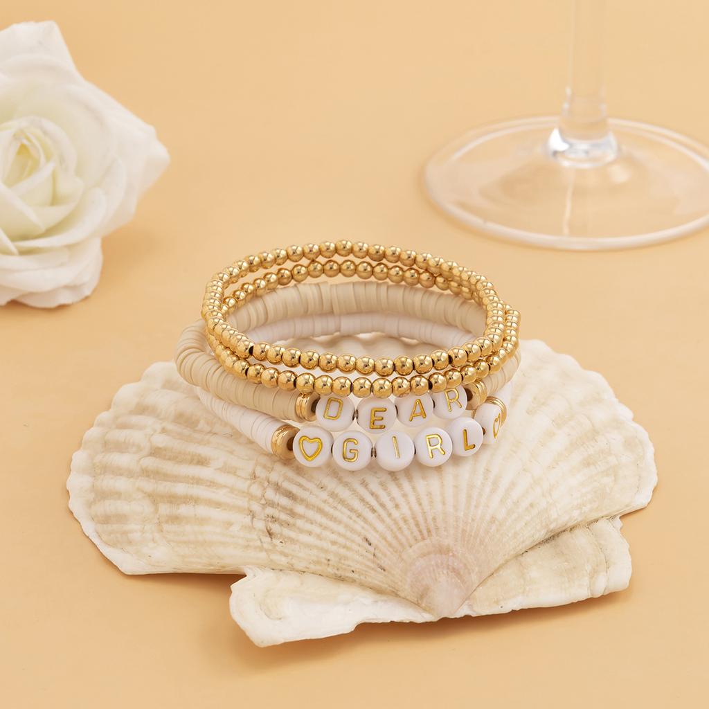BohemiaColorful Acrylic Hand Beaded Bracelet Women Elegant Temperament Wedding Banquet Jewelry Accessories