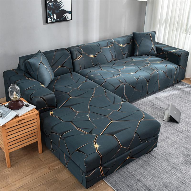 Soft Stretchy Sofa Cover for Corner Sofa L-shaped Sectional Sofa Full Wrap Slipcover for Armrest Sofa
