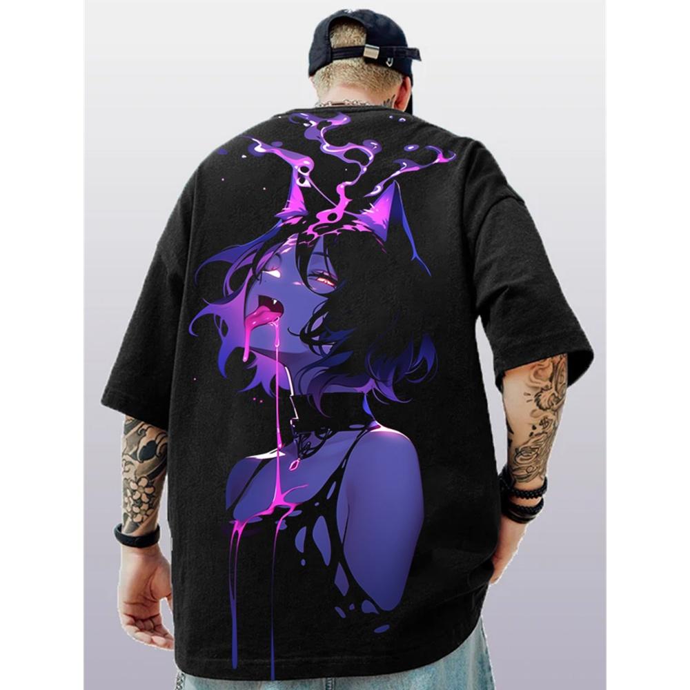 

Мужская футболка большого размера с 3d принтом High Street, забавная уличная футболка в стиле хип-поп с короткими рукавами, 2024, уличная футболка в стиле ретро для мужчин 6XL