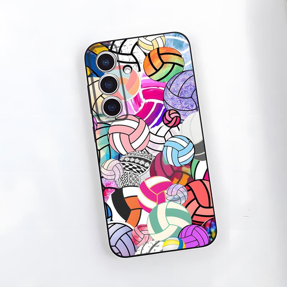 

Volleyball Painted Phone Case For Samsung S26 S25 Plus S20 S20 Plus S22 Ultra S23 FE S21 Plus S21 Ultra Soft Cover Samsung S25