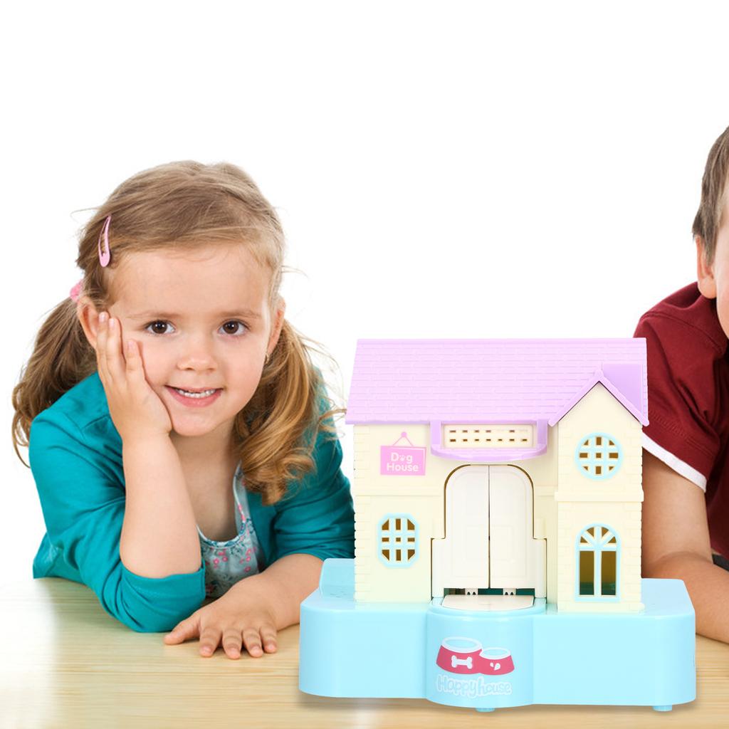 Hundkoja Sparbössa Automatisk Myntsväljare med Ljudeffekter Leksak Gåva för Barn Elektrisk Stöld Myntbank