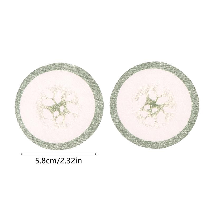 100Pcs Eye Scrub Cleansing Pad Mask Disposable Eye Scrub Cleansing Pads Pad Creative Green Cucumber Printed Eye Scrub Mask Sheet