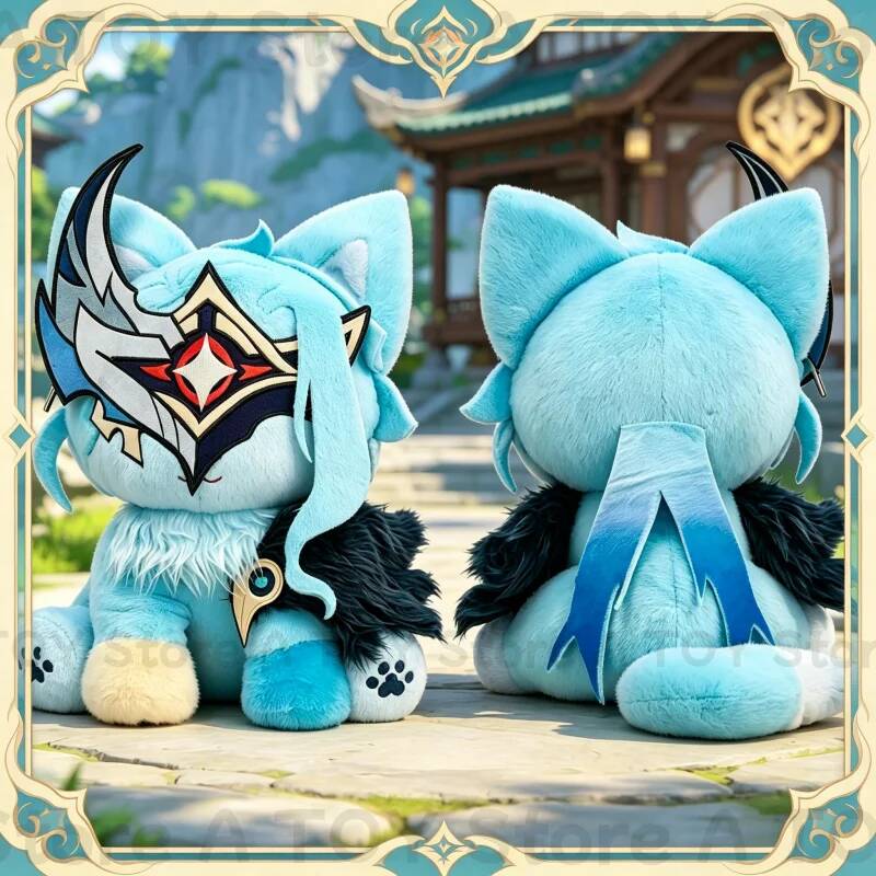 Anime Genshin Impact Dottore Cat Plush Doll Cute Zandik The Doctor Cat Plush Toys Kawaii Home Ornament Christmas Birthday Gift