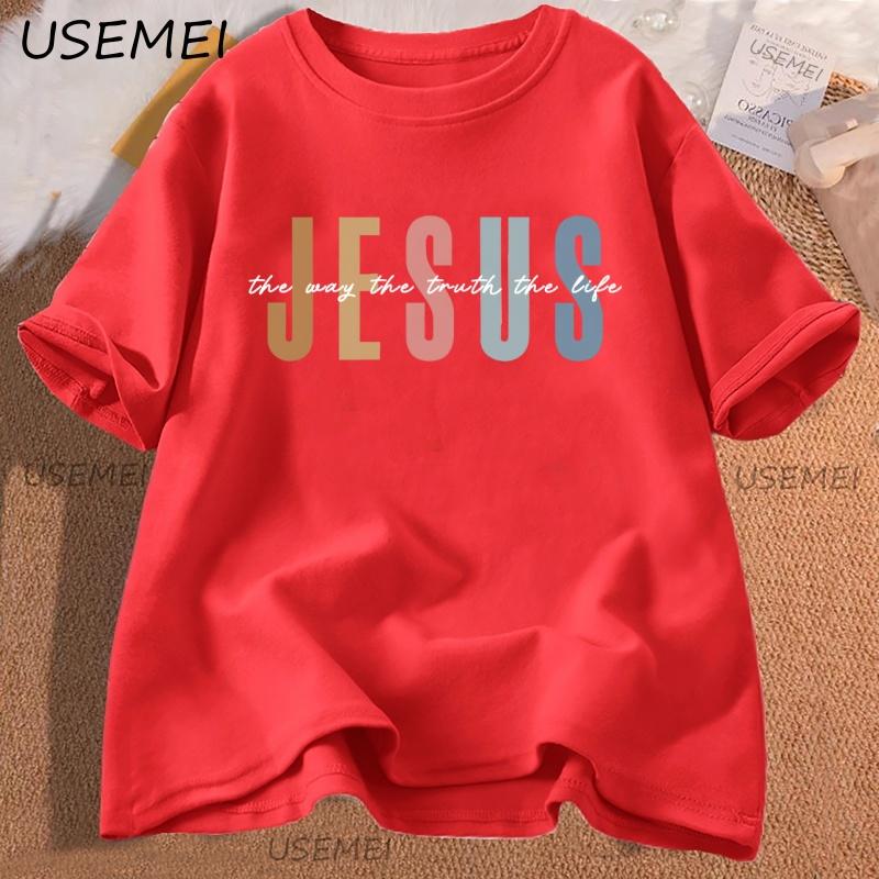 Jesus The Way The Truth The Life Tshirt Men Women Religious Faith Christian T Shirt Casual Cotton Bible Verse Jesus Lover S